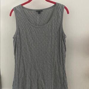 Charter Club Gray Tank Top with Classic Crew Neck